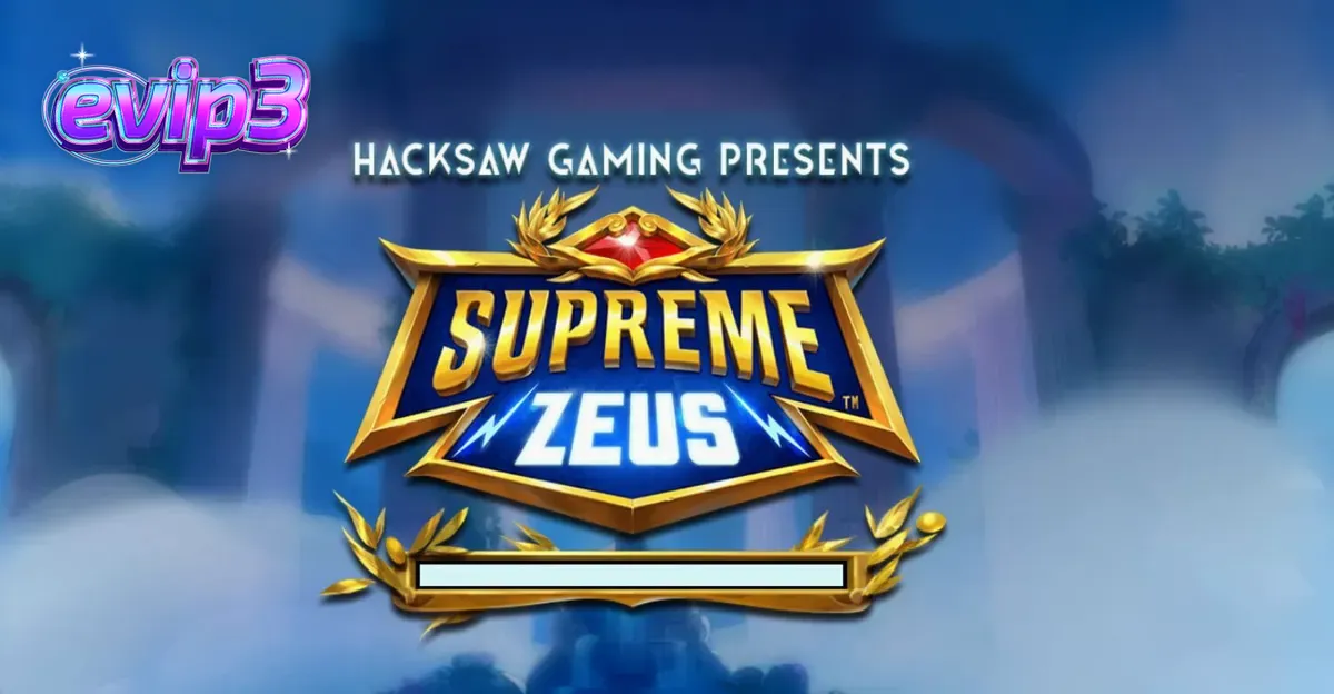Tampilan visual slot Supreme Zeus dengan tema mitologi Yunani dan petir